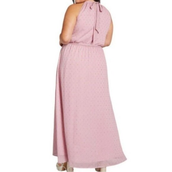 NWT Modcloth Illuminated Elegance Chiffon Halter Maxi dress - Picture 13 of 15